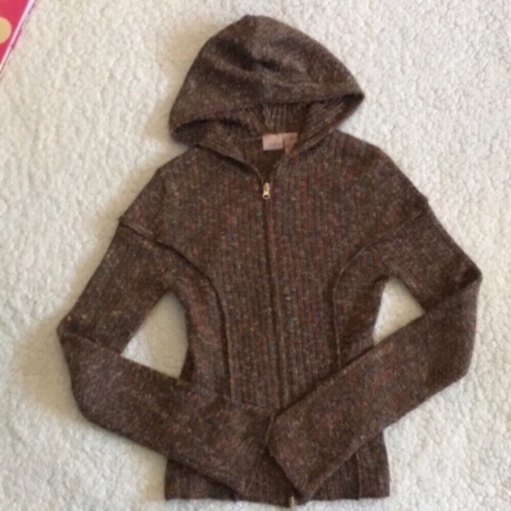 🛍 Daytrip multi colored Hooded zipup Sweater S